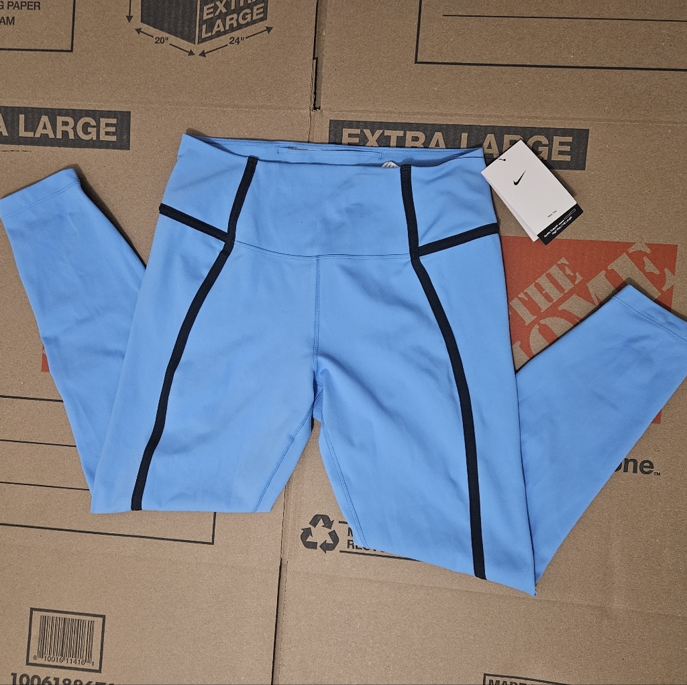 Nike Womens One High Waisted 7/8 Leggings Blue